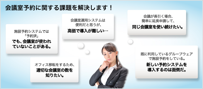 会議室予約に関する課題を解決します!