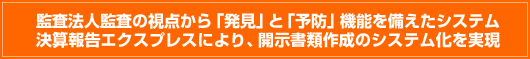 �č��@�l�č��̎��_����u�����v�Ɓu�\�h�v�@�\��������V�X�e���E���Z�񍐃G�N�X�v���X�ɂ��A�J�����ލ쐬�̃V�X�e����������