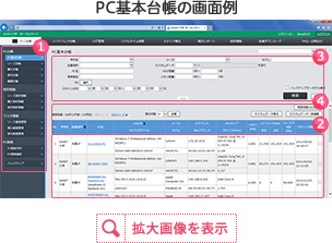 PC基本台帳の画面例