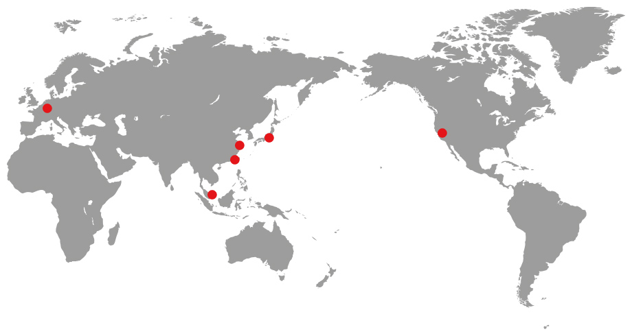 アジア圏を中心に製造拠点を拡大し、全世界に供給しています。