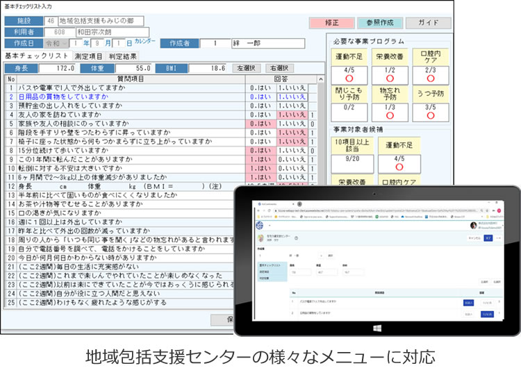 地域包括支援センターの様々なメニューに対応