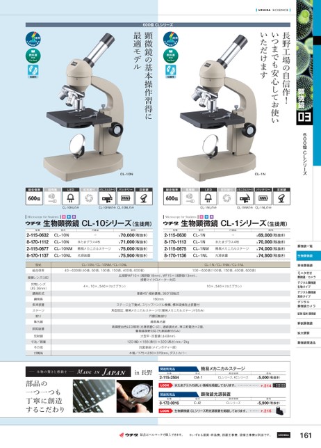 安い モデル [ウチダ]生物顕微鏡 ＫＬシリーズ 50～300倍○ブルーorピンク 86152147－2148532P17Sep16 顕微鏡 