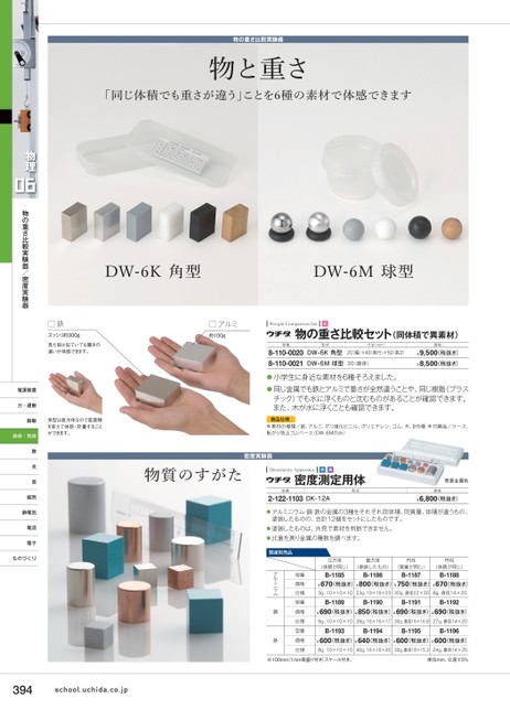 ウチダ理化学機器カタログ 中学高校