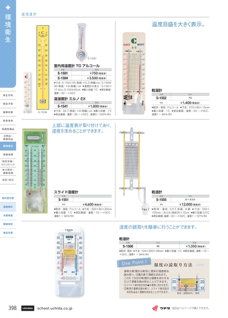 卓出 マルクストアアズワン アースマン通風型乾湿計 Y-5011-C 1台入り 6-8312-02