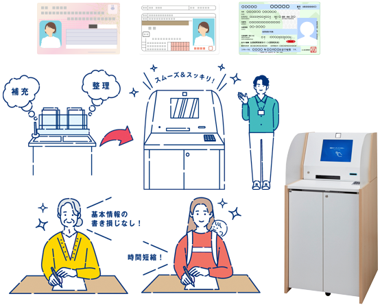 マイナンバーカード対応記帳台のイメージ画像