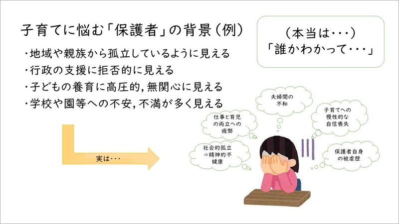子育てに悩む「保護者」の背景