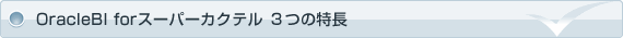 OracleBI forスーパーカクテル 3つの特長